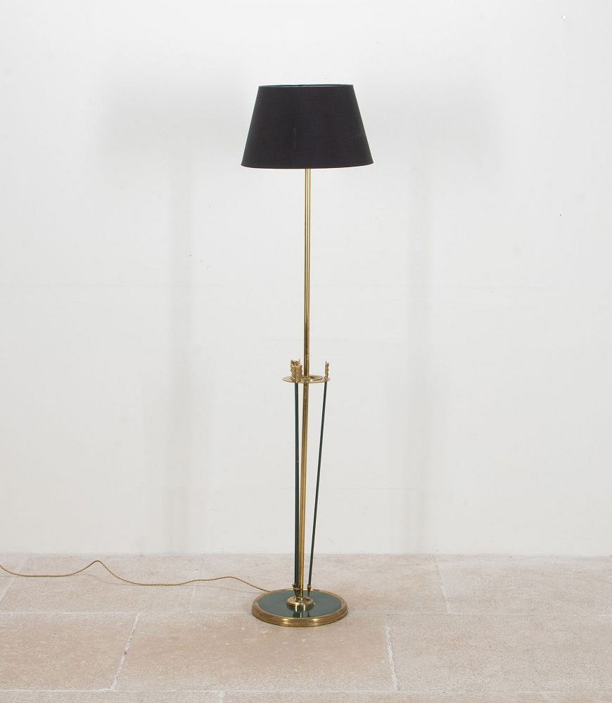 Mid-Century French Brass and Steel Standard Lamp LF3641924