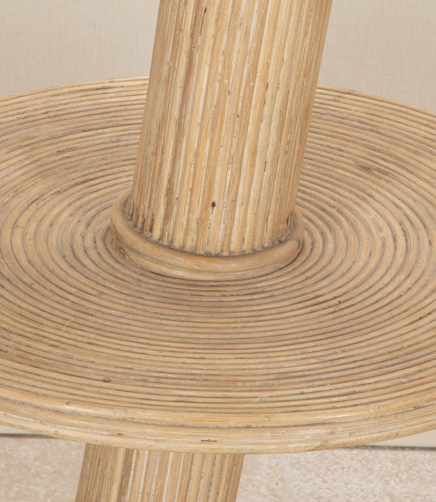 SALE: Large Mid-Century French Cane and Bamboo Palm Tree Lamp LF4542874