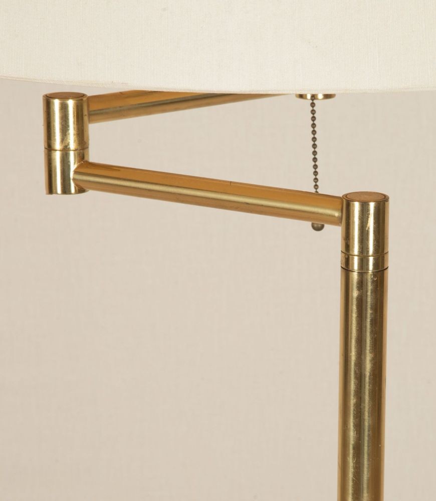 20th Century British Adjustable Armed Brass Floor Lamp LF4842827