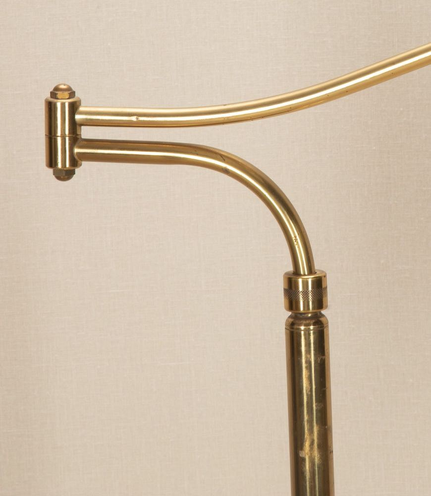 Mid-Century Italian Brass Swing Arm Floor Lamp LF4843625