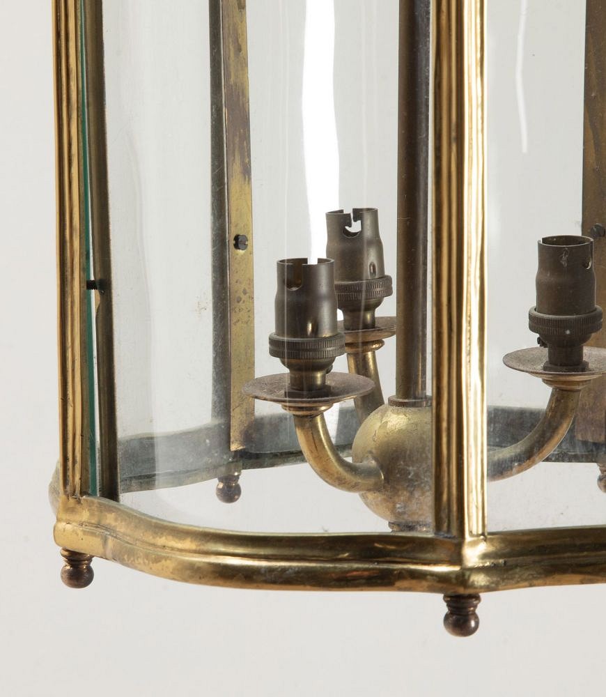 20th Century English Serpentine Brass Lantern LL3641904