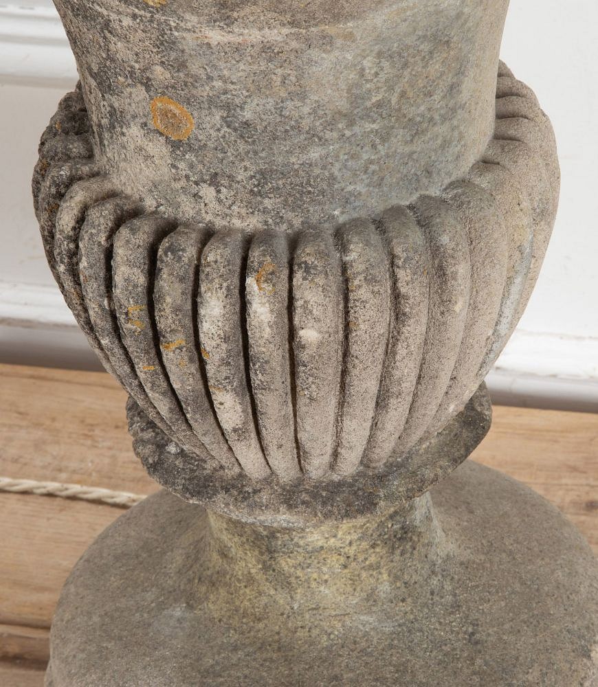 19th Century French Stone Lamp with Shade LL8141259