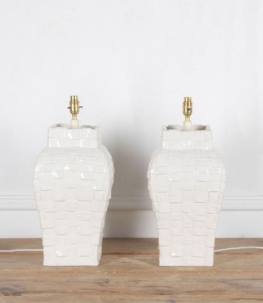 Pair of Large 20th Century French Ceramic Table Lamps LT1536585
