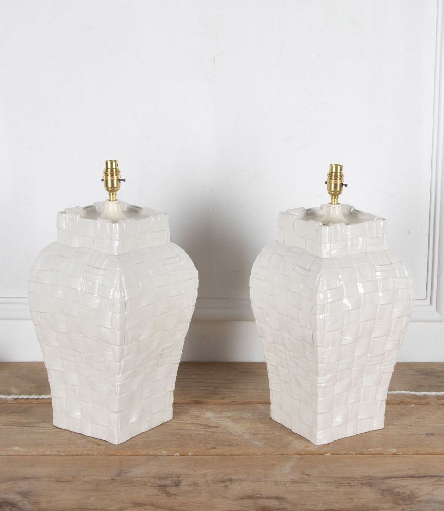 Pair of Large 20th Century French Ceramic Table Lamps LT1536585