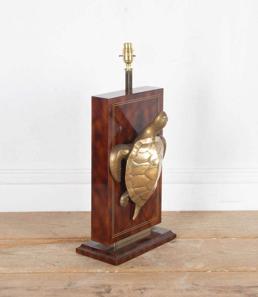 20th Century Brass Turtle Lamp LT1536632