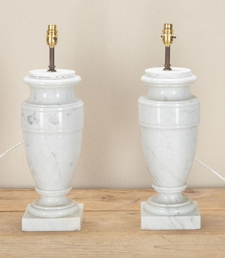 Pair of Large 20th Century French Marble Urn Table Lamps LT1541023