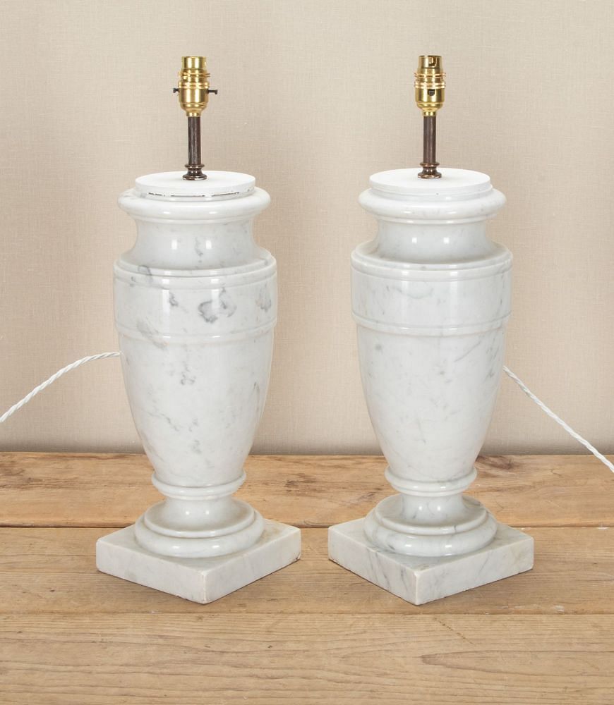 Pair of Large 20th Century French Marble Urn Table Lamps LT1541023