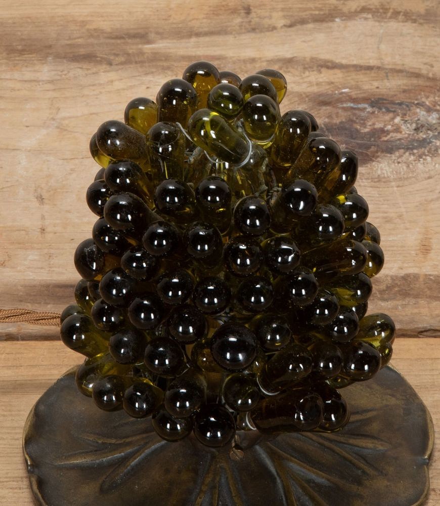 Pair of 20th Century French Art Deco Style Glass Grape Lamps LT3743416