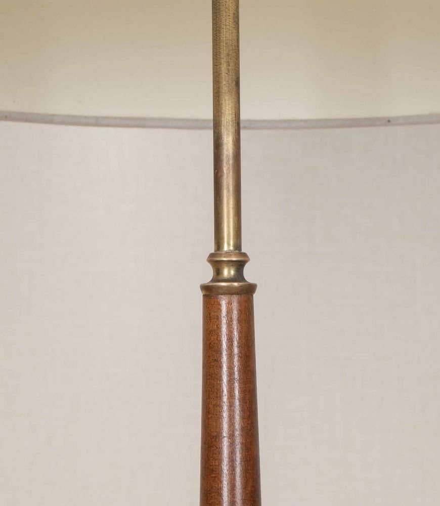 Mid-Century Spanish Brass and Teak Table Lamp LT3842790