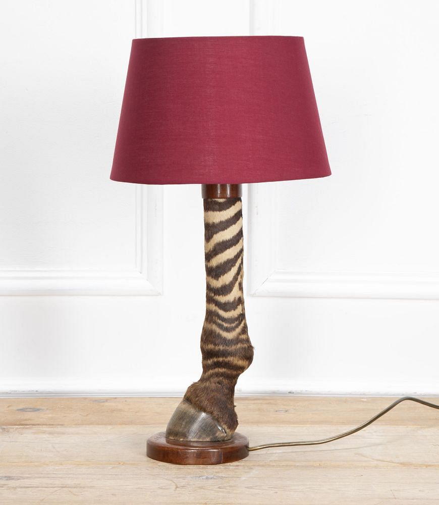 Taxidermy Zebra's Leg Table Lamp LT3937759