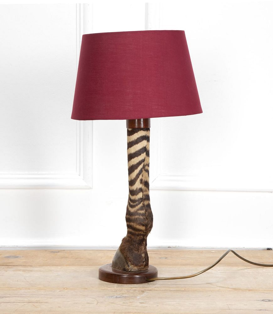 Taxidermy Zebra's Leg Table Lamp LT3937759