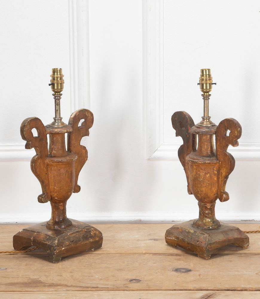 Pair of 19th Century Gilt Lamps LT3938249