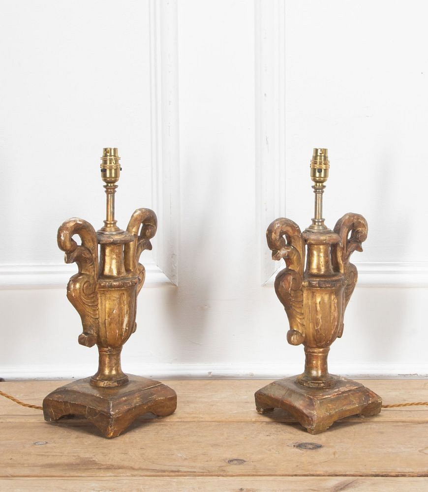 Pair of 19th Century Gilt Lamps LT3938249