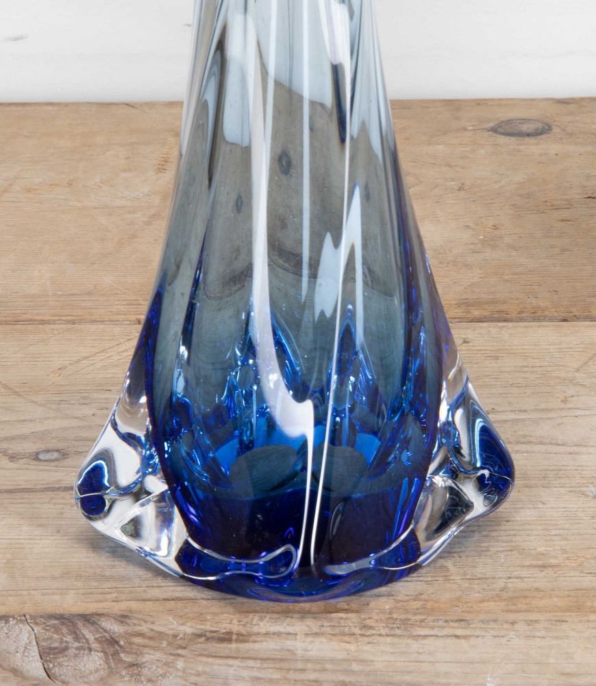 Pair of 1960s Val St Lambert Crystal Glass Table Lamps LT8041515