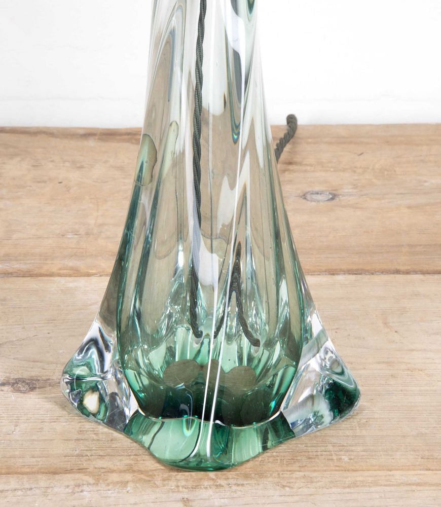 Pair of 1960s Val St Lambert Crystal Glass Table Lamps LT8041515