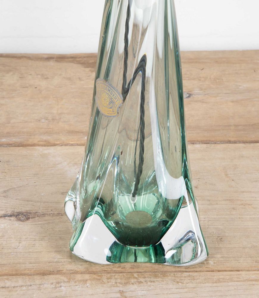 Pair of 1960s Val St Lambert Crystal Glass Table Lamps LT8041515