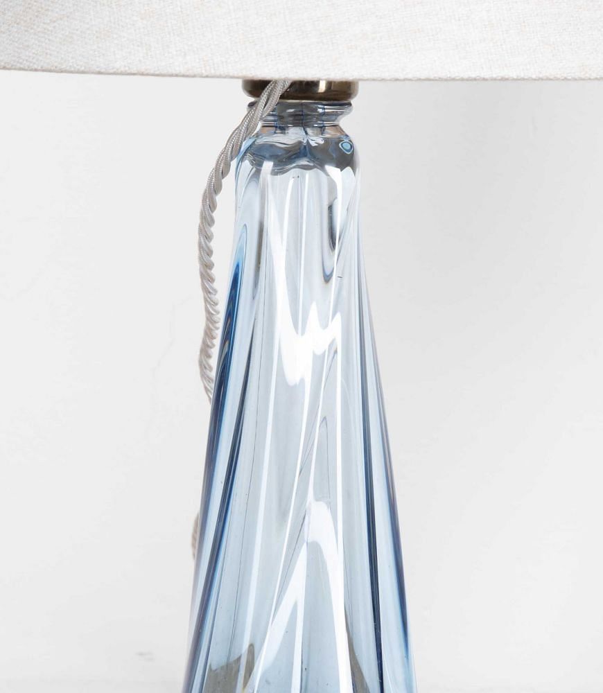 Pair of 1960s Val St Lambert Crystal Glass Table Lamps LT8041515