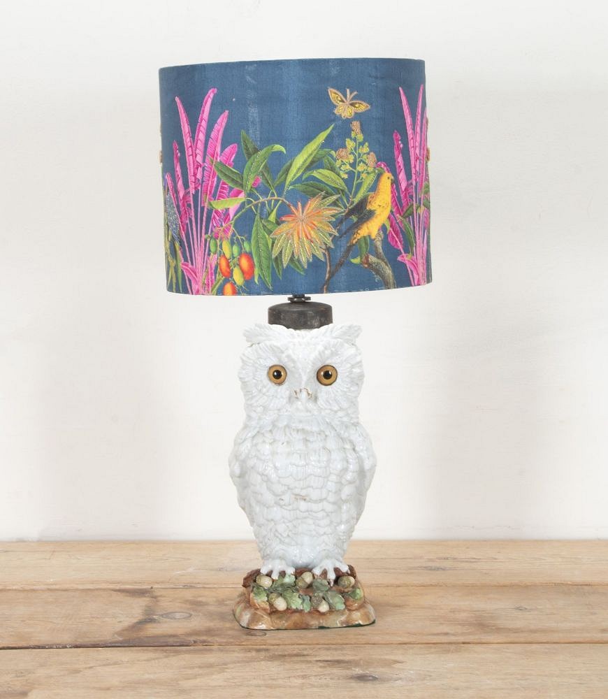 19th Century Ceramic Table Lamp in the form of an Owl LT8042434