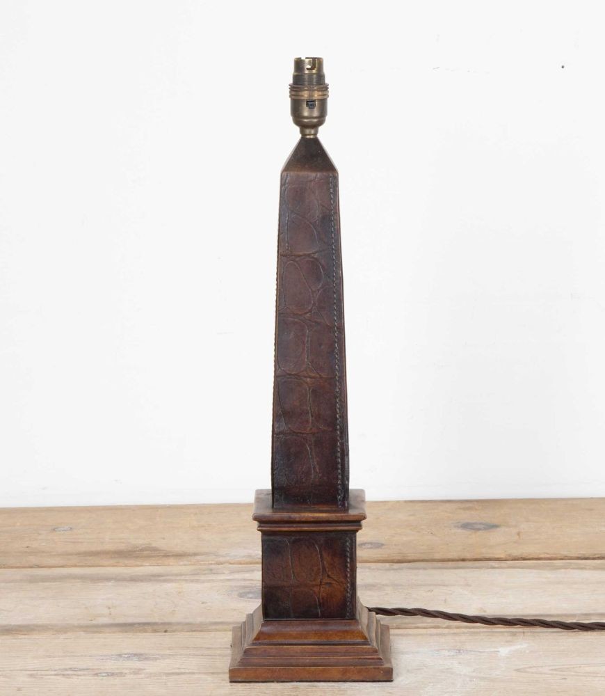 20th Century French Leather Table Lamp LT8142348