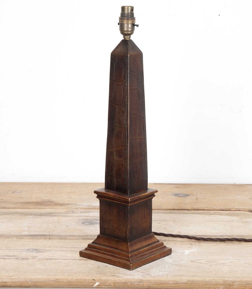 20th Century French Leather Table Lamp LT8142348