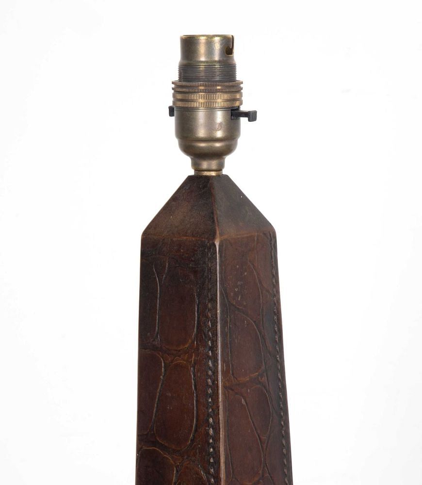 20th Century French Leather Table Lamp LT8142348