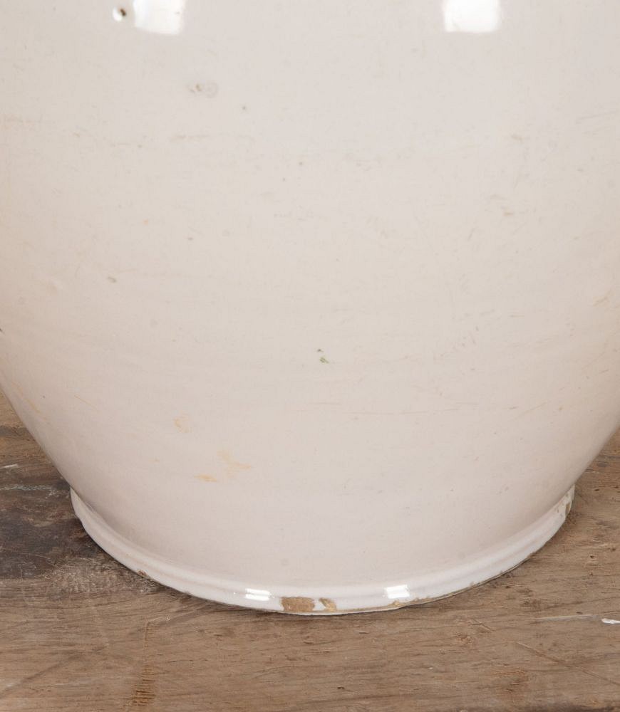 19th Century French White Confit Pot Lamp LT9042129