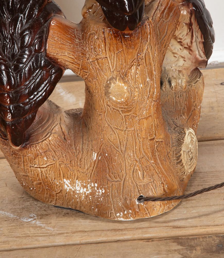 Pair of Large Mid-Century Ceramic Owl Lamps LT9340538