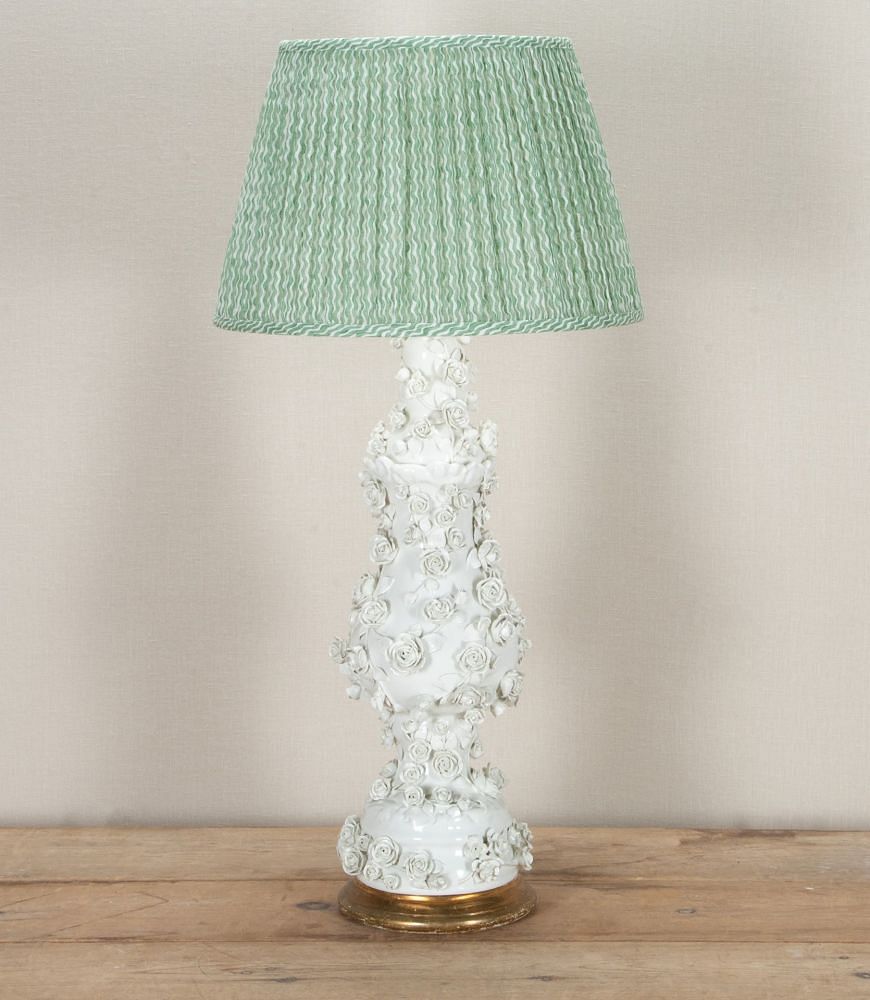Large 20th Century Spanish Casa Pupa White Ceramic Table Lamp LT9342965