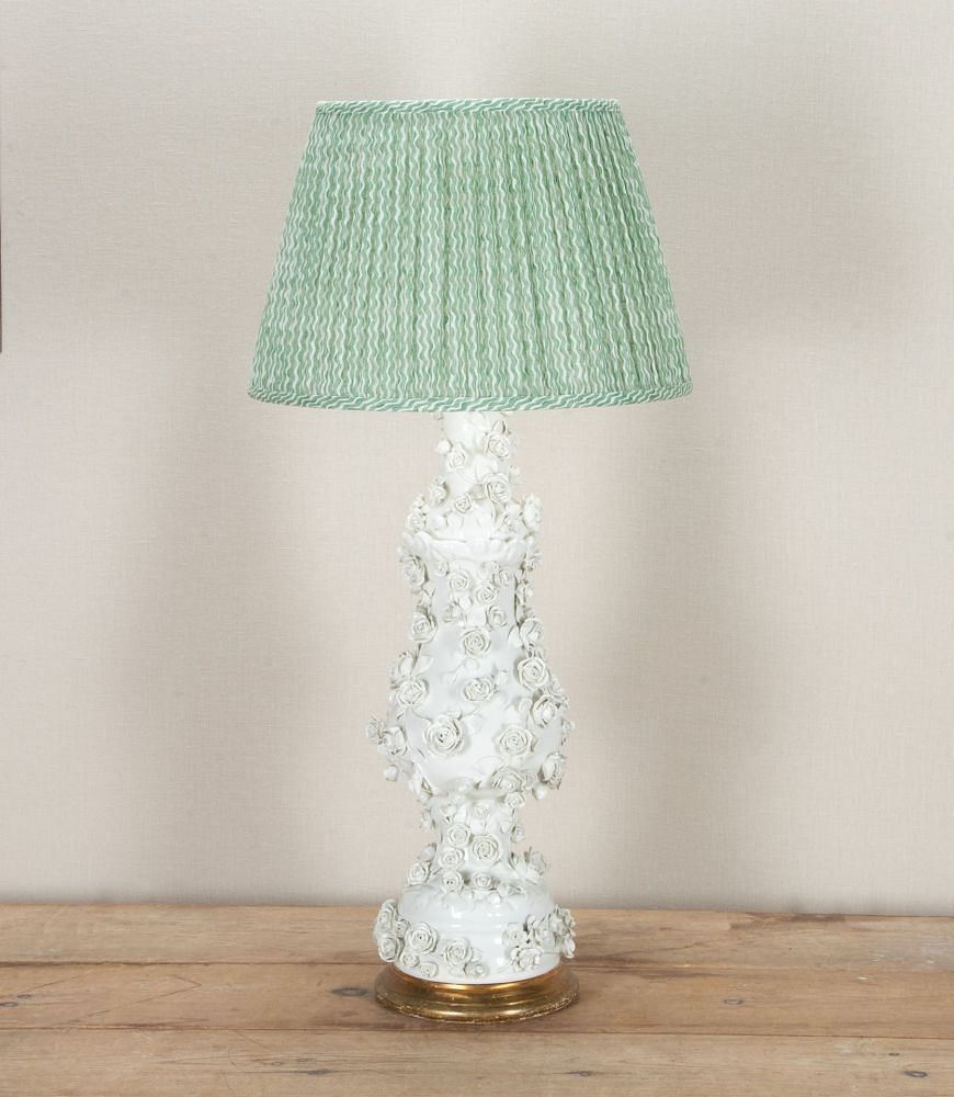 Large 20th Century Spanish Casa Pupa White Ceramic Table Lamp LT9342965