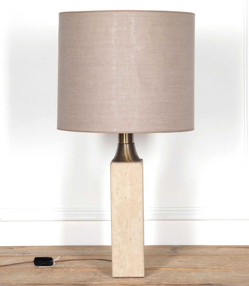 20th Century Italian Travertine Table Lamp LT9942361
