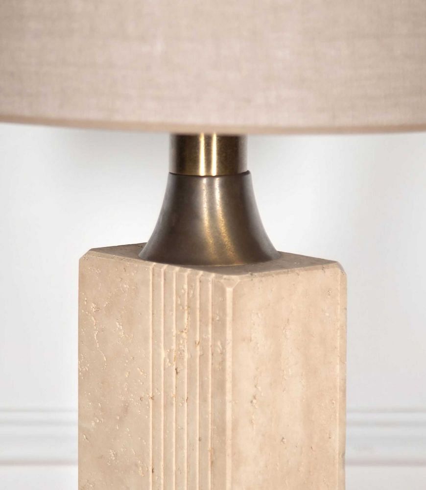 20th Century Italian Travertine Table Lamp LT9942361