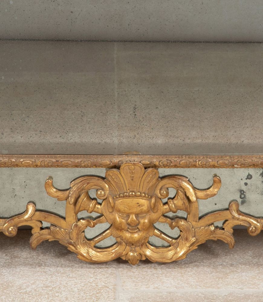 Large 18th Century French Important Regence Giltwood Mirror LW4141906