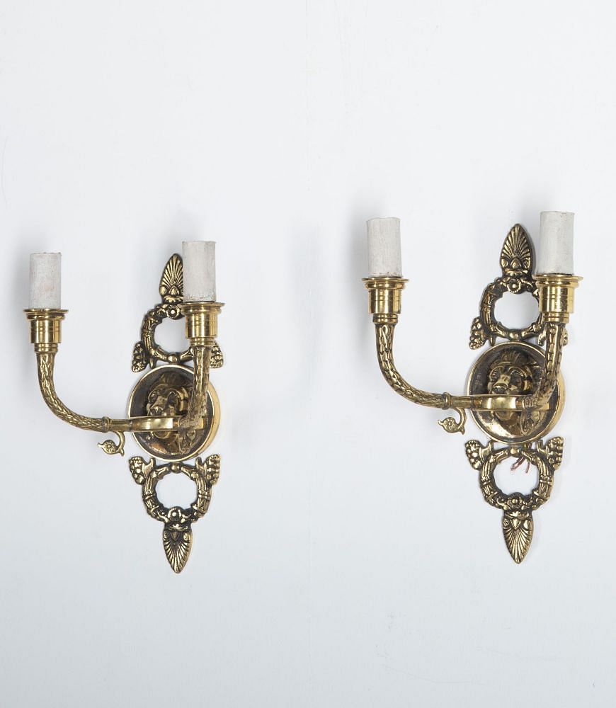 Cast Pair of French 19th Century Wall Lights LW8037736