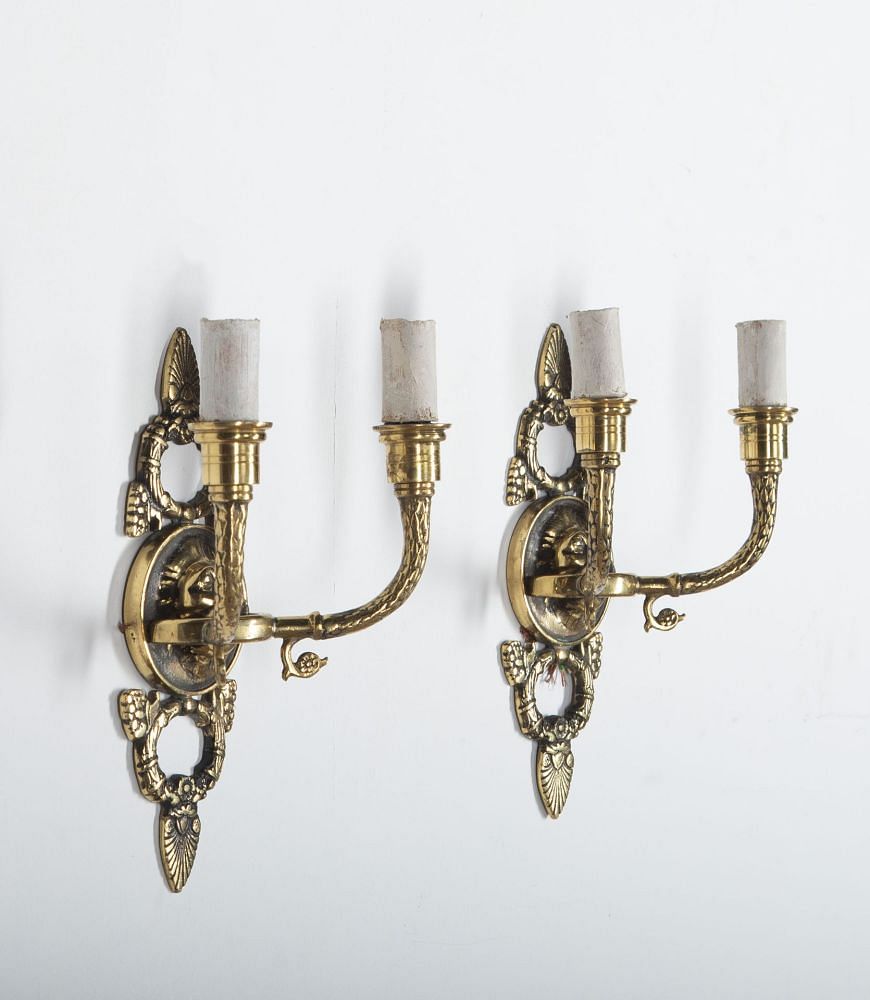 Cast Pair of French 19th Century Wall Lights LW8037736