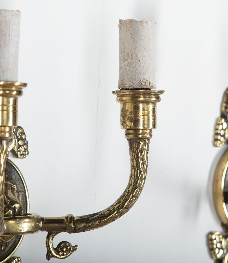 Cast Pair of French 19th Century Wall Lights LW8037736