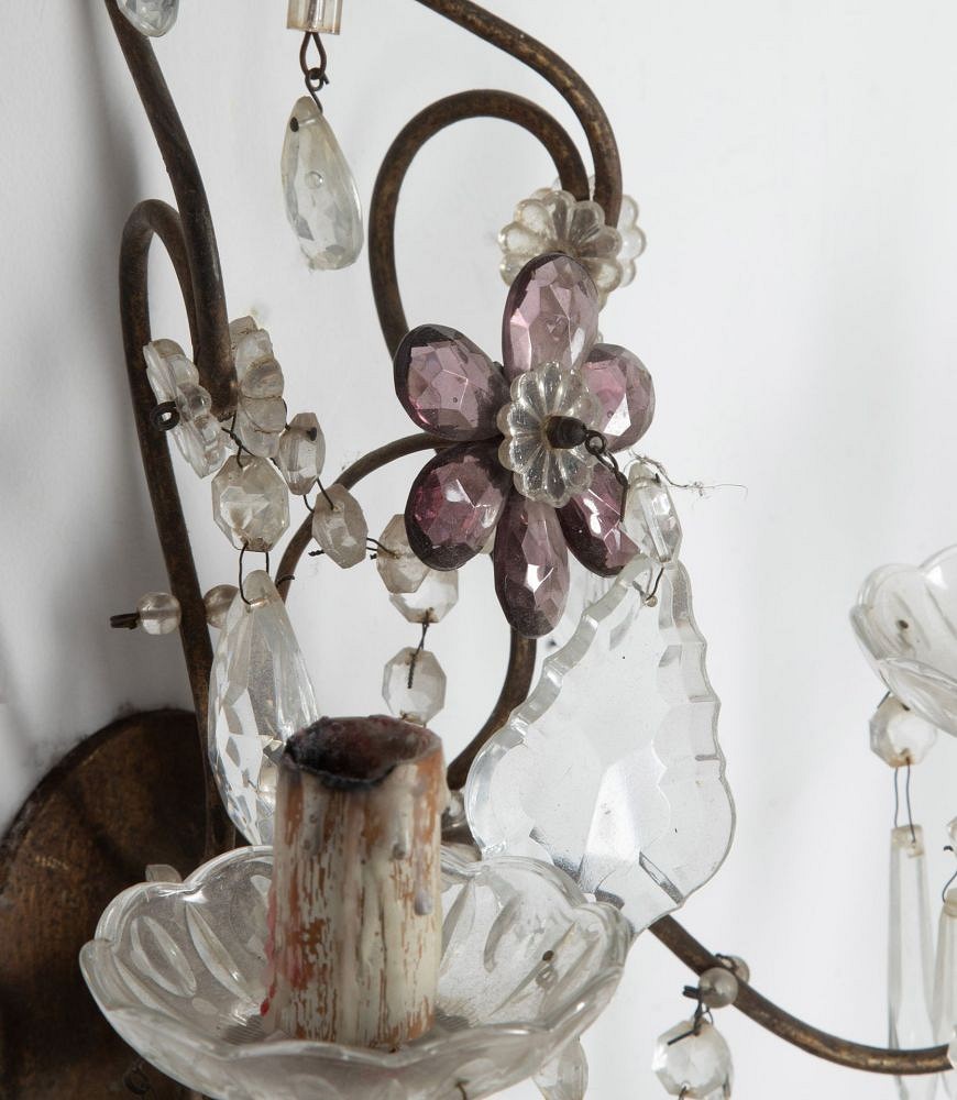 Pair of 20th Century Glass Wall Lights LW9940624