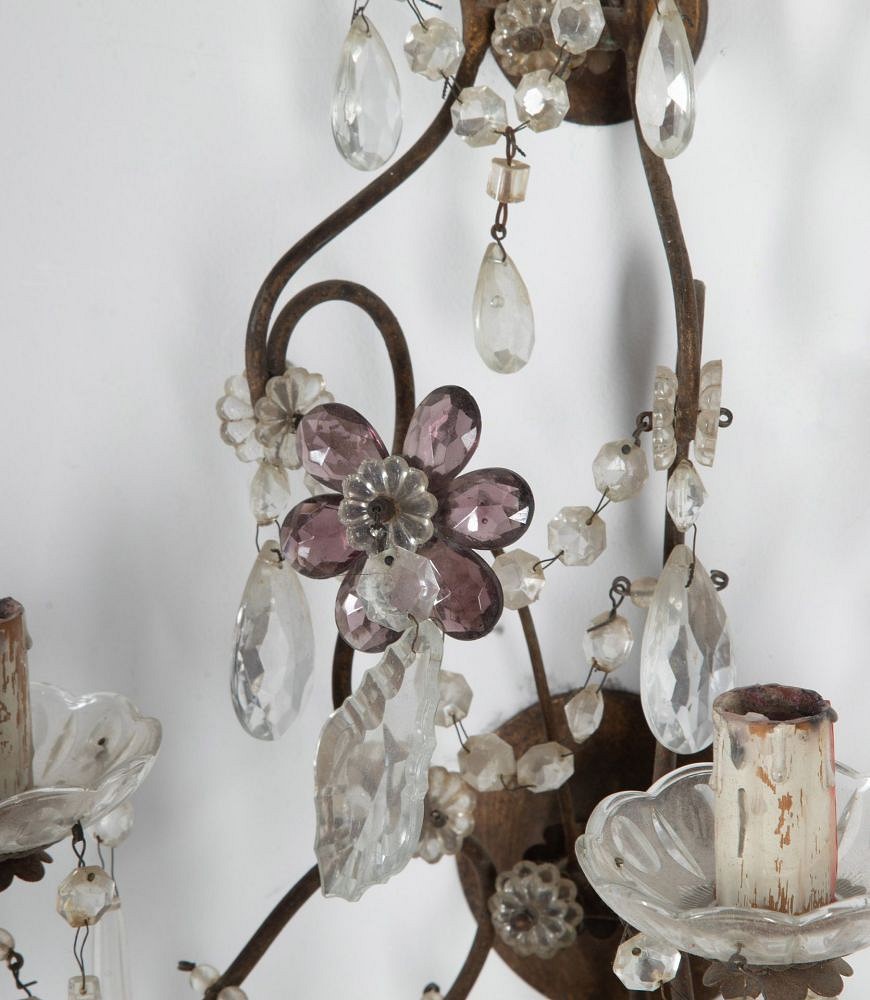 Pair of 20th Century Glass Wall Lights LW9940624