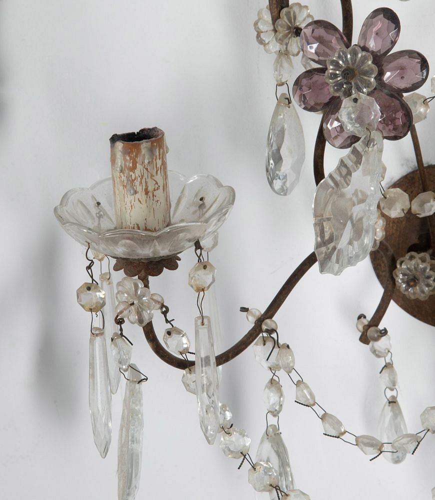 Pair of 20th Century Glass Wall Lights LW9940624