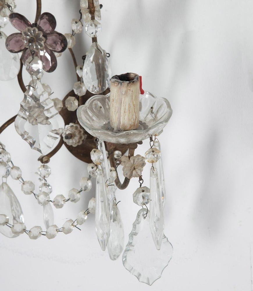 Pair of 20th Century Glass Wall Lights LW9940624