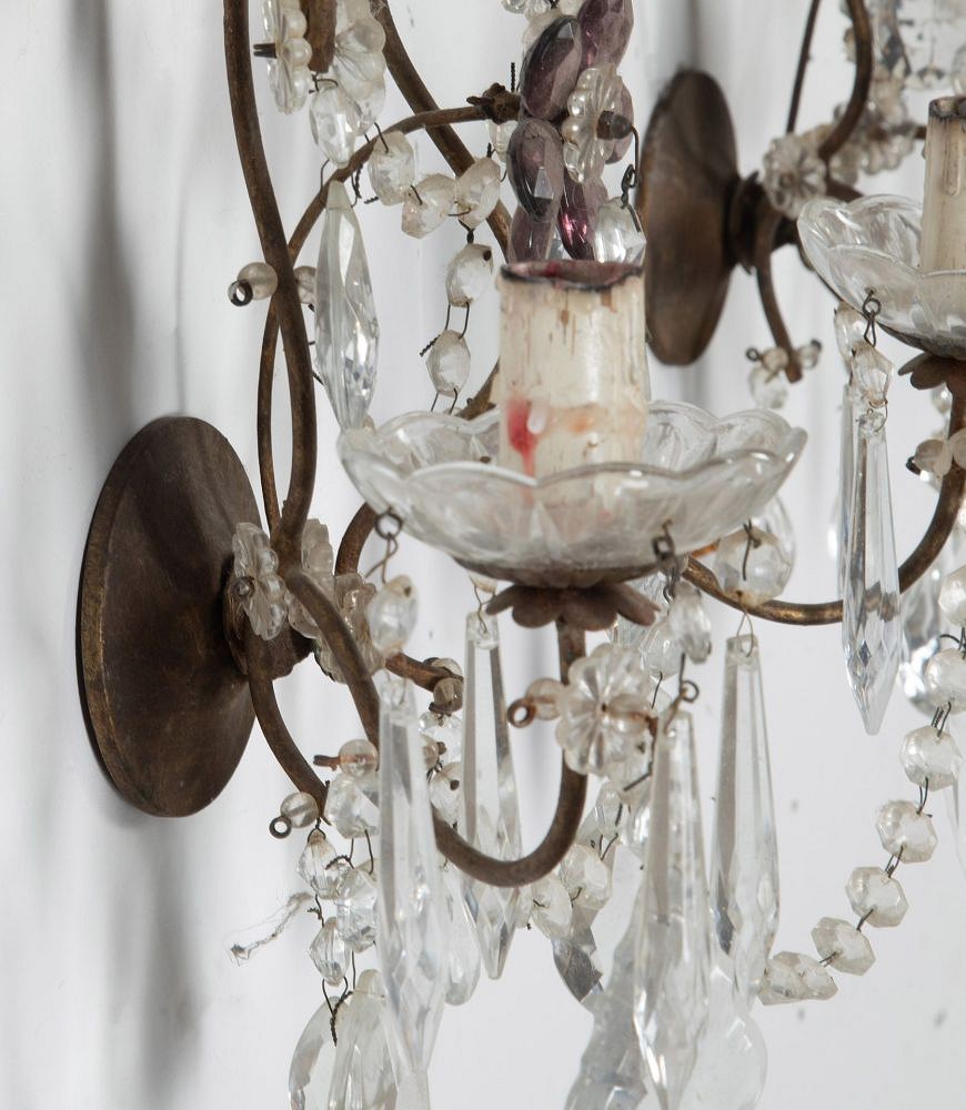 Pair of 20th Century Glass Wall Lights LW9940624