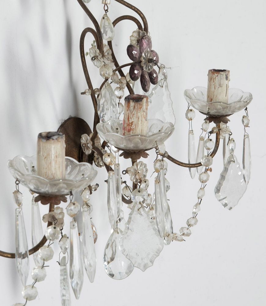 Pair of 20th Century Glass Wall Lights LW9940624