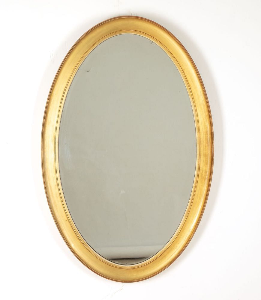 19th Century English Oval Gilt Mirror MI2042677