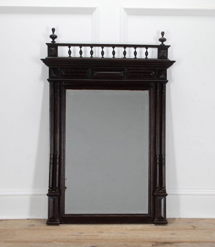 19th Century English Ebonised Wall Mirror MI2539990