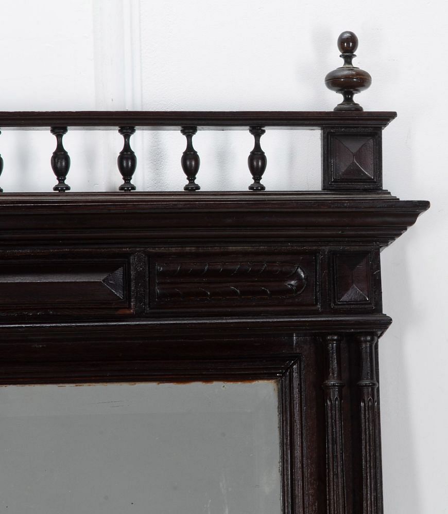 19th Century English Ebonised Wall Mirror MI2539990