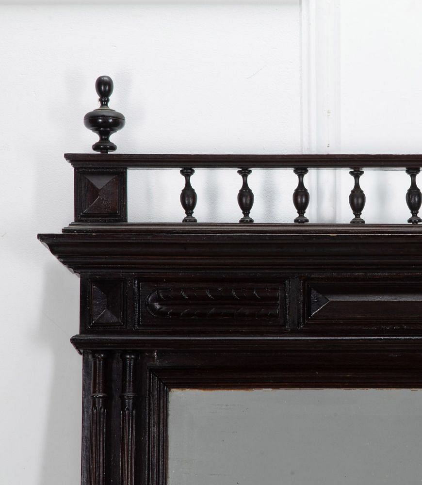 19th Century English Ebonised Wall Mirror MI2539990