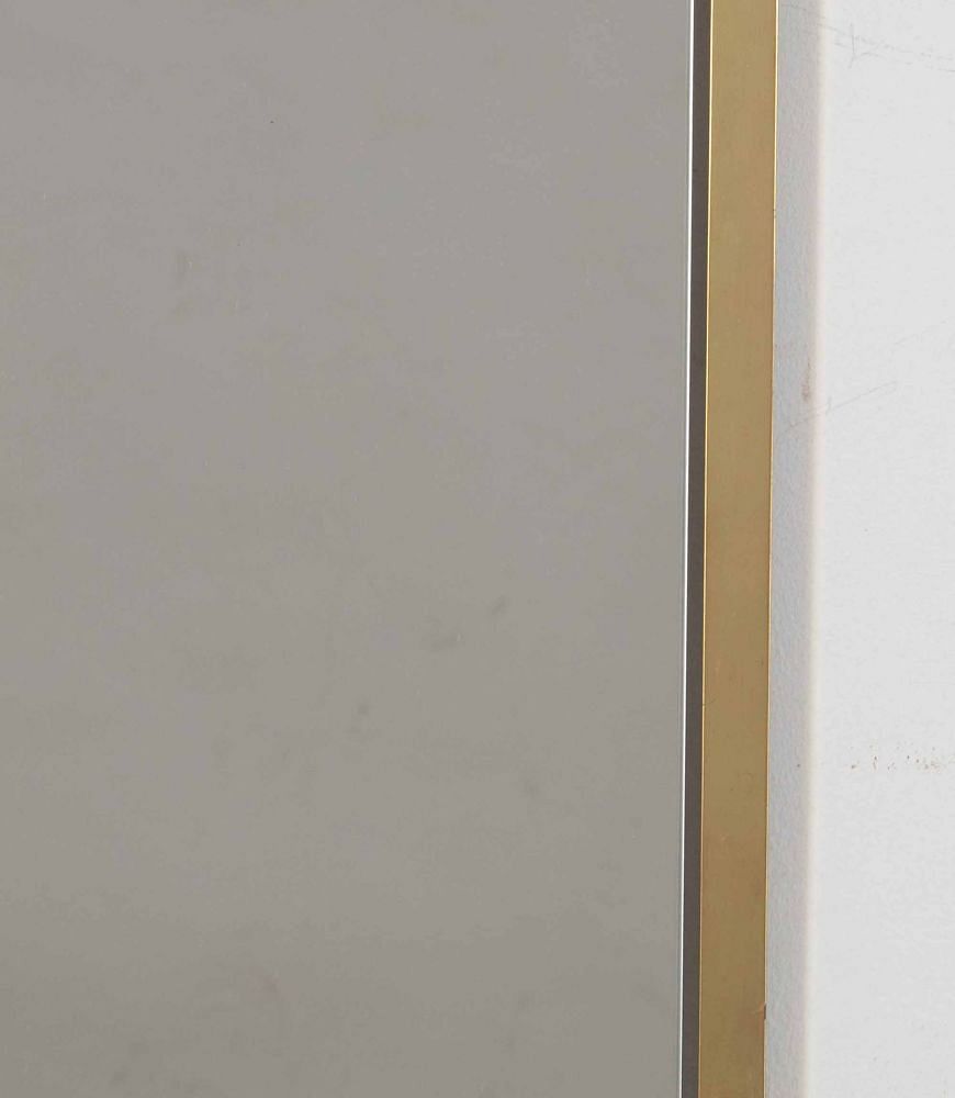 20th Century Belgian Brass and Lucite Mirror MI3036359