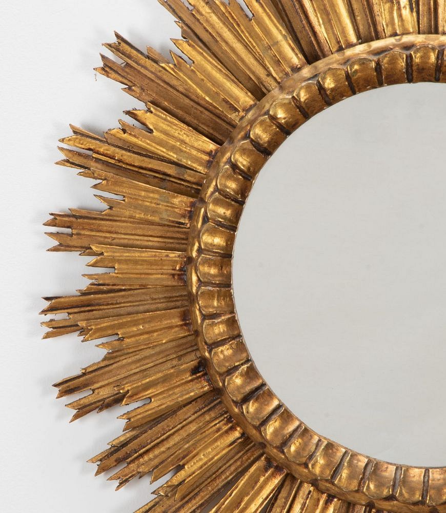 Large Spanish 20th Century Sunburst Mirror MI3039728