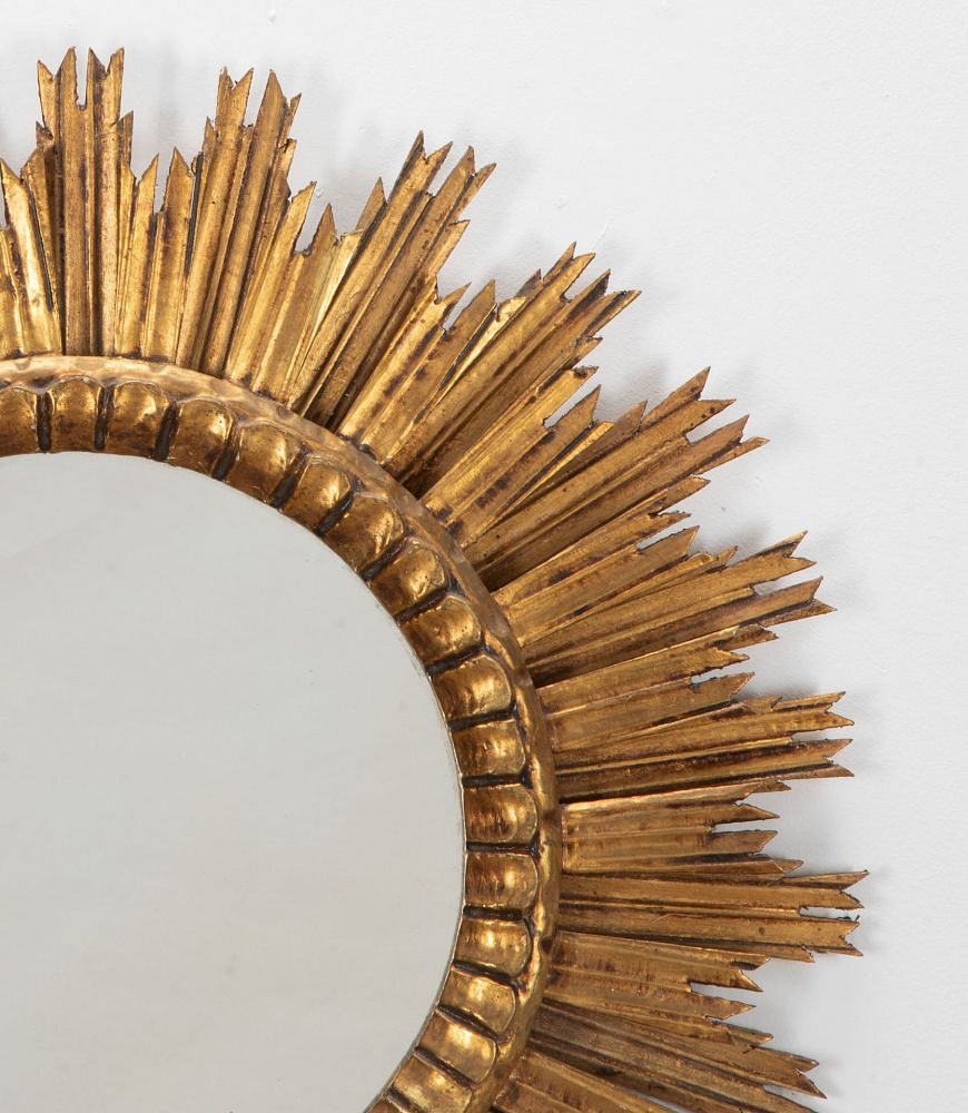 Large Spanish 20th Century Sunburst Mirror MI3039728