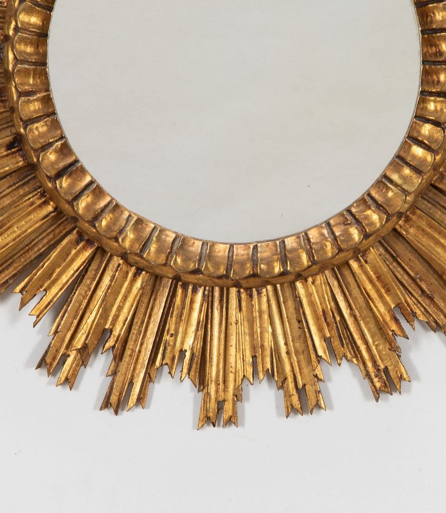 Large Spanish 20th Century Sunburst Mirror MI3039728