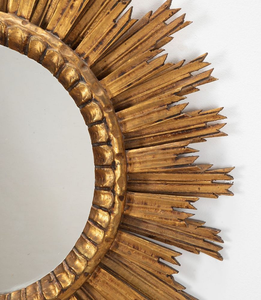 Large Spanish 20th Century Sunburst Mirror MI3039728